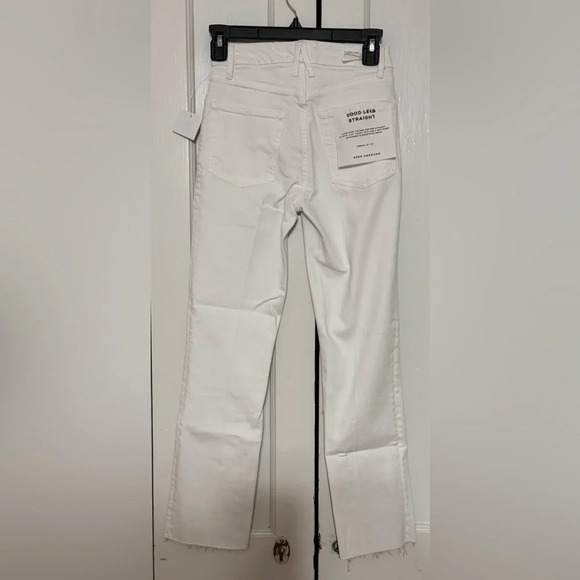 Good American Good Legs Straight-Leg Raw Hem Jeans - Picture 9 of 10